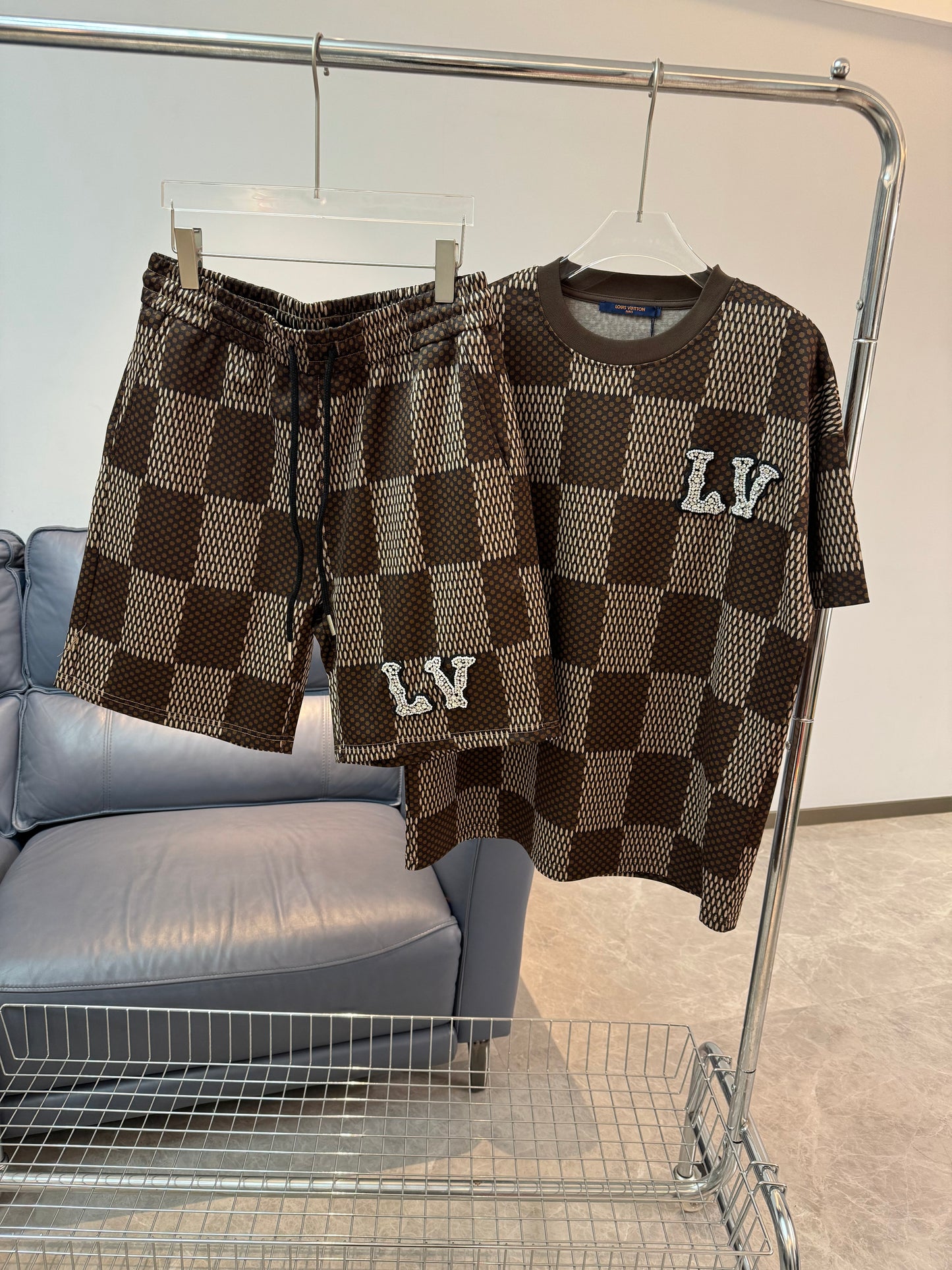 Completino Louis Vuitton Marrone e Beige (Scacchi Damier)