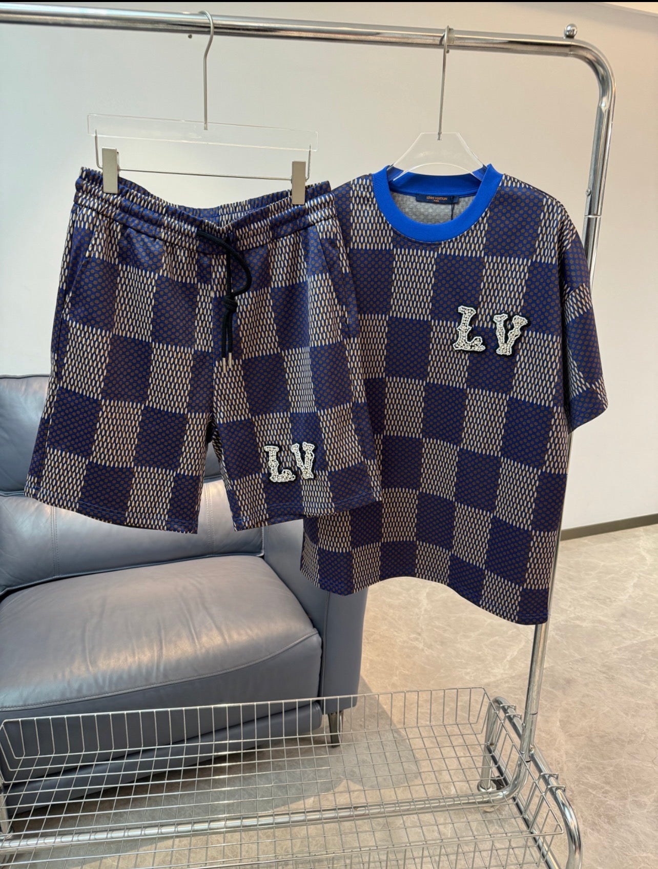 Completino Louis Vuitton Blu Notte e Grigio (Scacchi Damier)