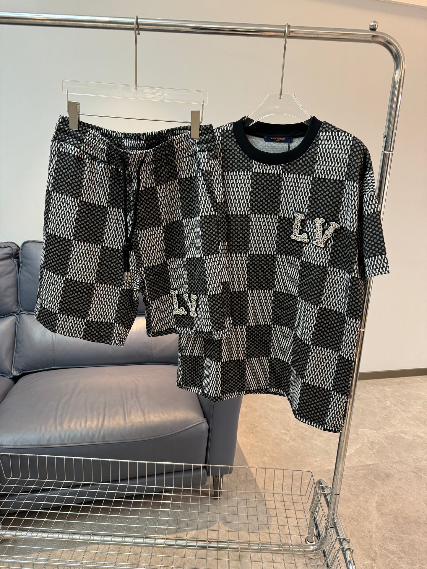 Completino Louis Vuitton Grigio e Nero (Scacchi Damier)