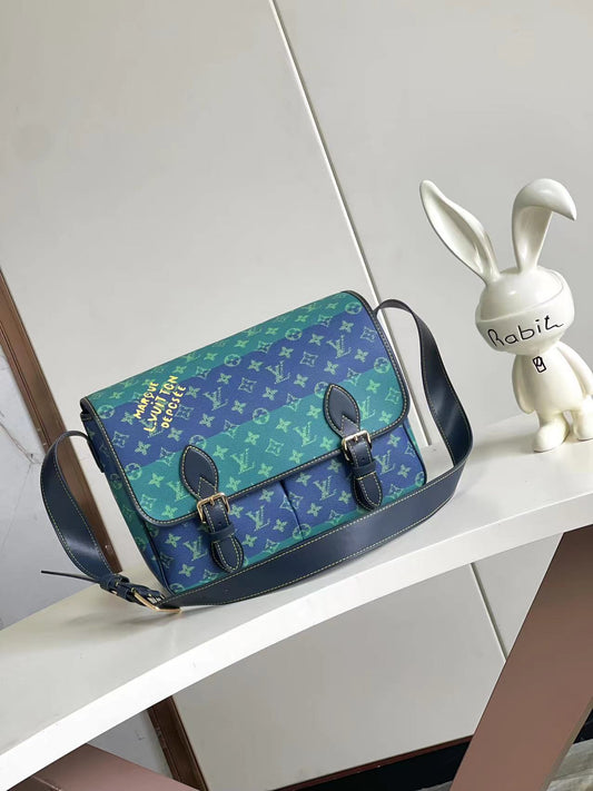 Tracolla Louis Vuitton Blu e Verde Acqua