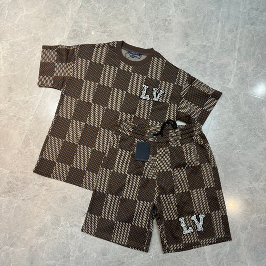 Completino Louis Vuitton Marrone e Beige (Scacchi Damier)