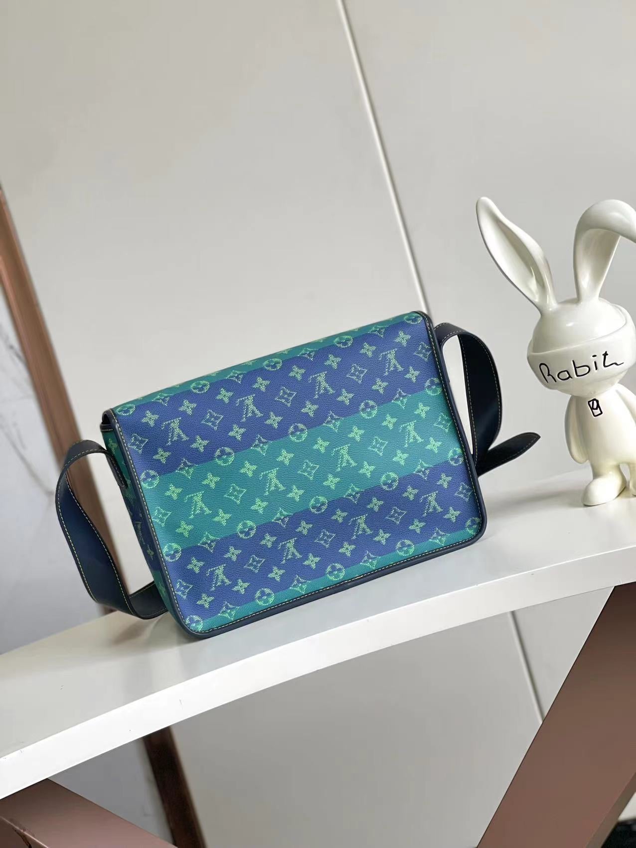 Tracolla Louis Vuitton Blu e Verde Acqua
