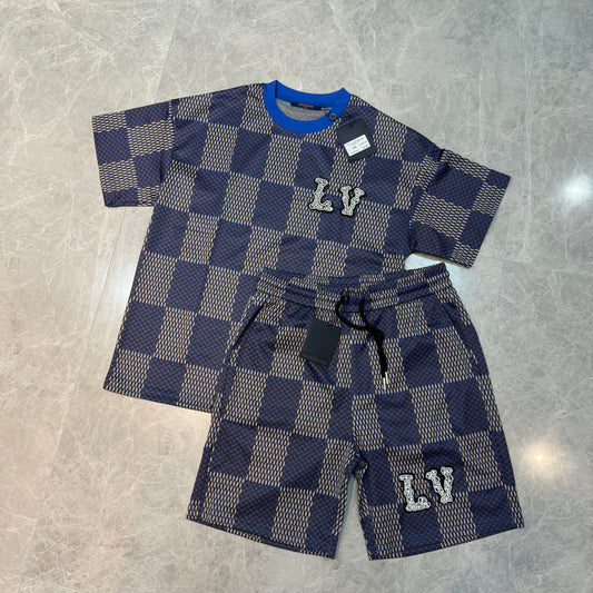 Completino Louis Vuitton Blu Notte e Grigio (Scacchi Damier)