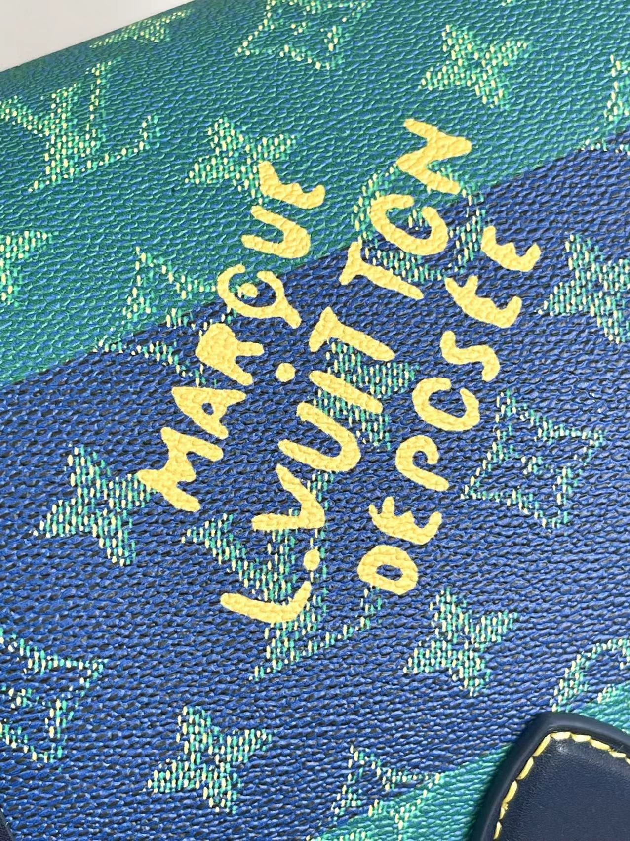 Tracolla Louis Vuitton Blu e Verde Acqua