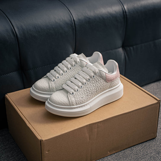 Alexander Mcqueen Donna Bianco e Rosa Effetto Ciottolato
