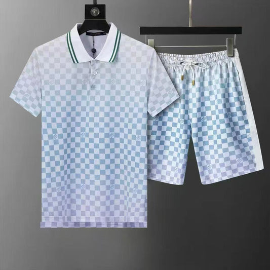 Completino Louis Vuitton Sfumato Bianco e Azzurro Polo